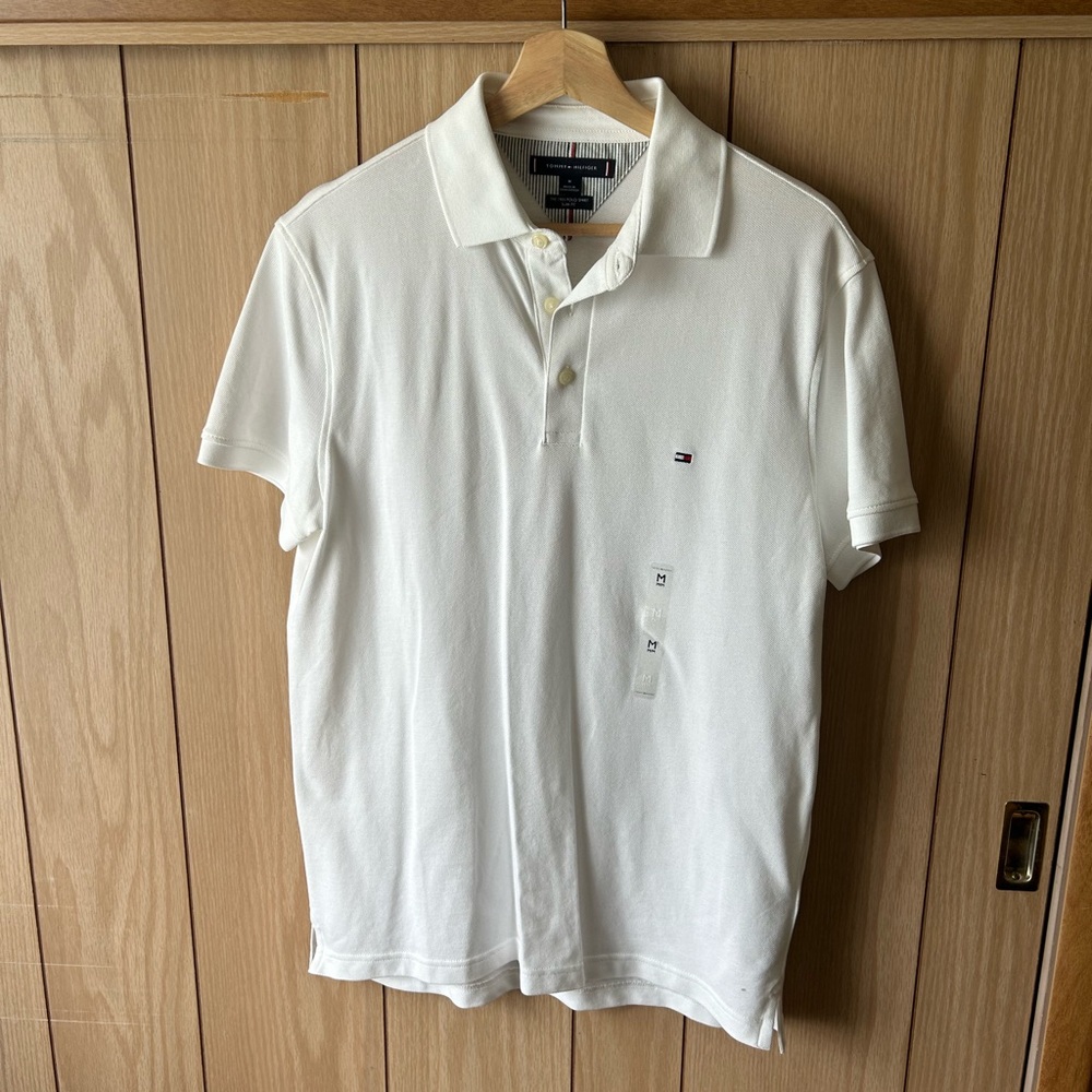 Tommy Hilfiger White Polo Shirt Classic Design